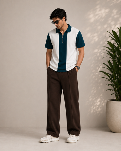 Relaxed Fit pant- With Drawstring Brown