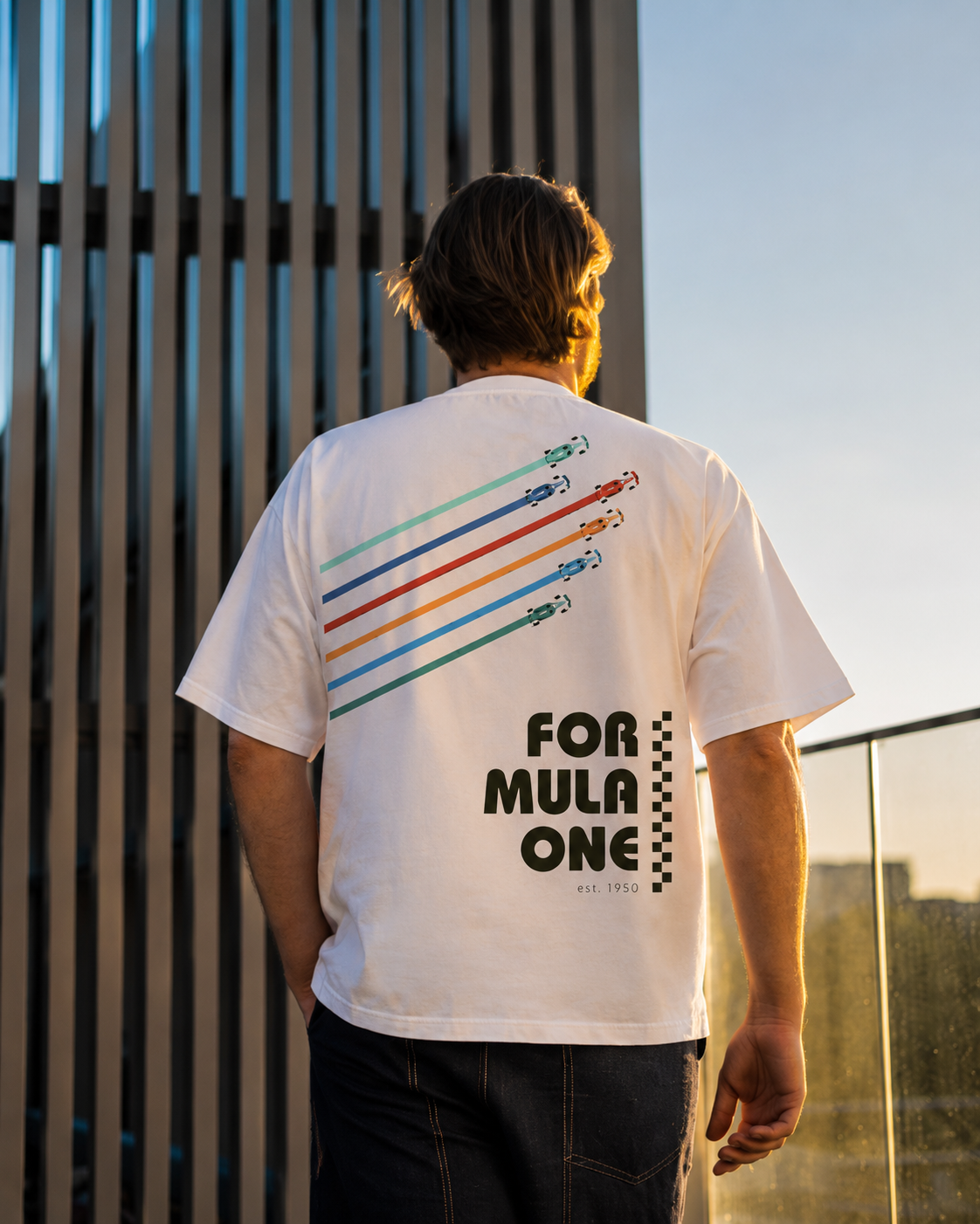 Formula 1 White Oversized t-shirt