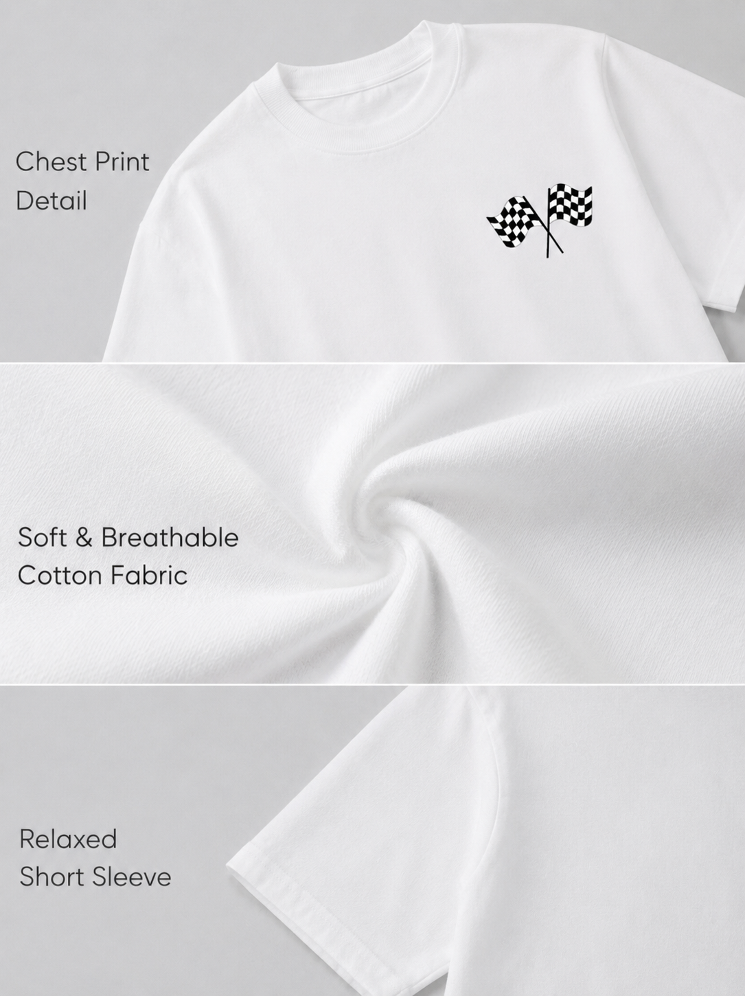 Formula 1 White Oversized t-shirt