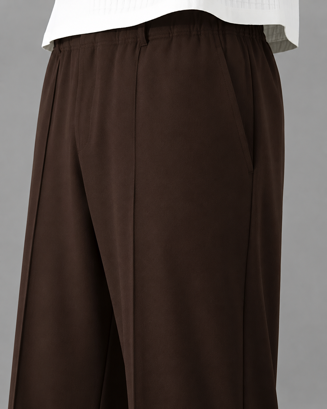 Relaxed Fit pant- With Drawstring Brown