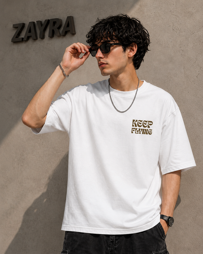 Keep flying White oversized T-shirt