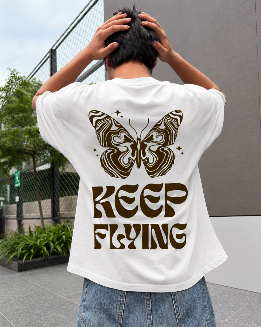 Keep flying White oversized T-shirt