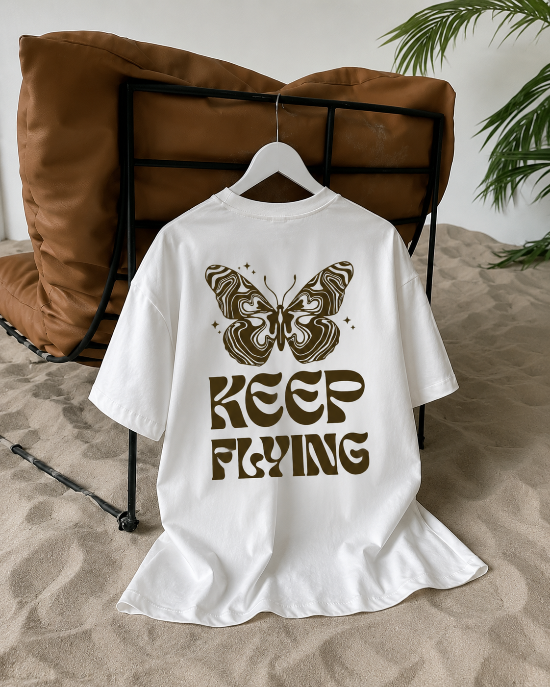 Keep flying White oversized T-shirt