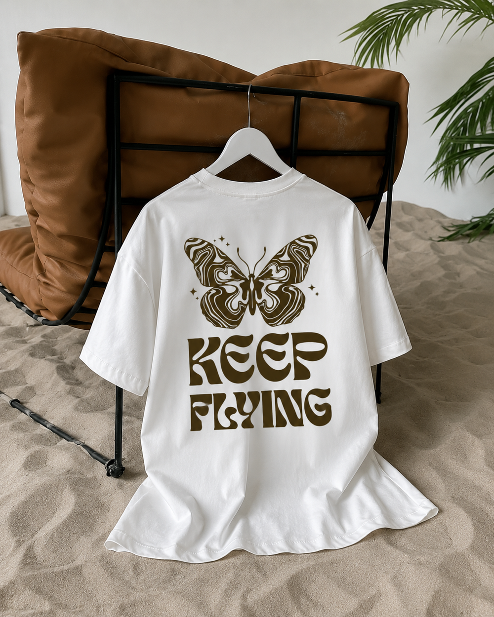 Keep flying White oversized T-shirt