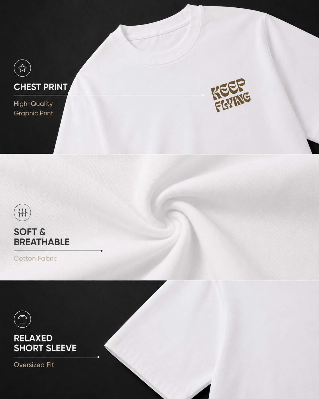 Keep flying White oversized T-shirt