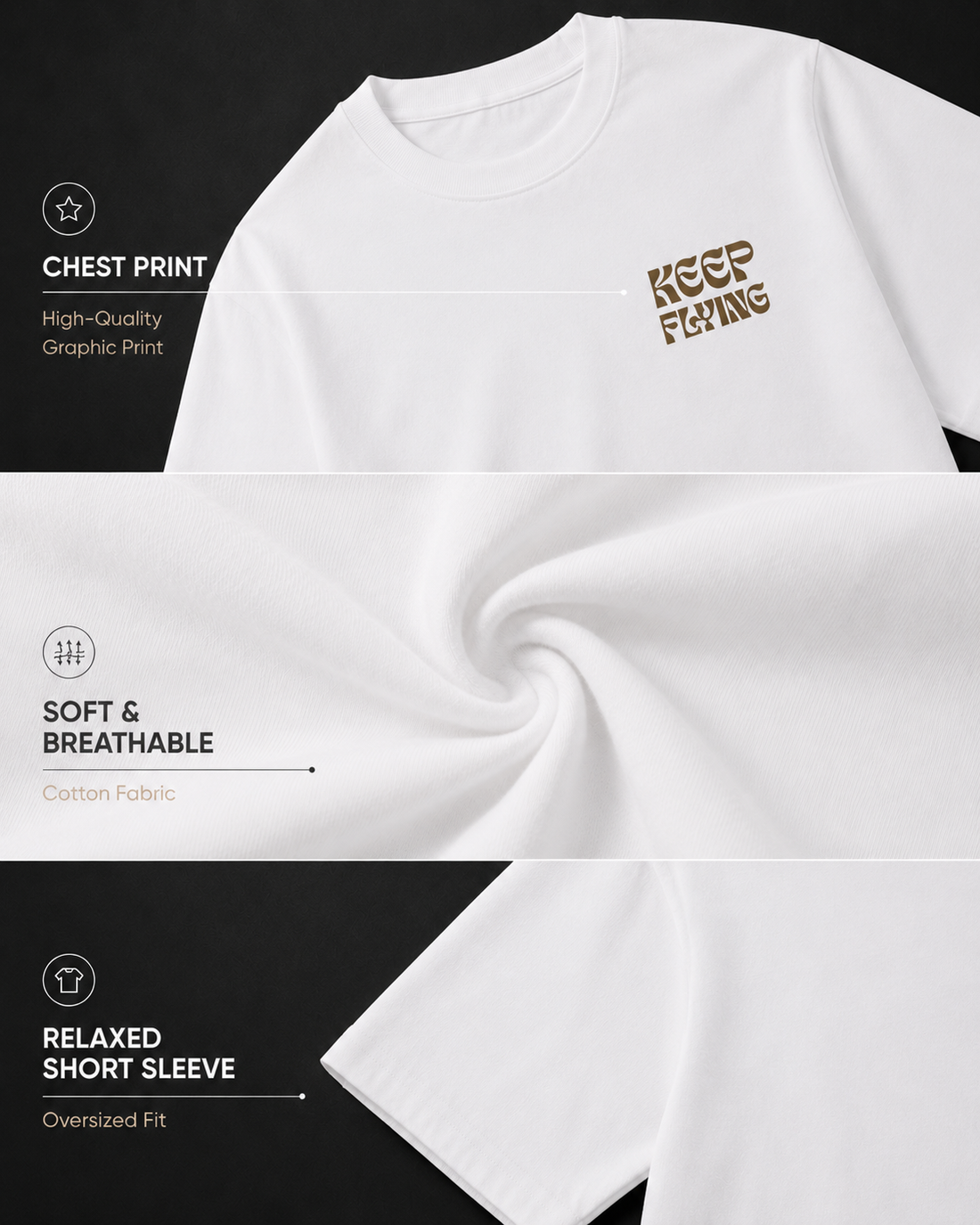 Keep flying White oversized T-shirt