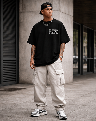 Tokyo Black Oversized T-shirt