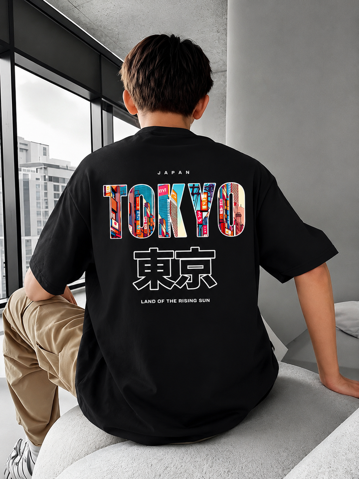 Tokyo Black Oversized T-shirt