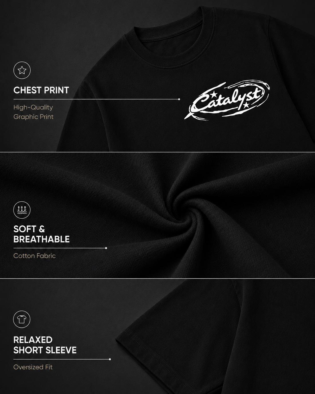Catalyst Black oversized T-shirt