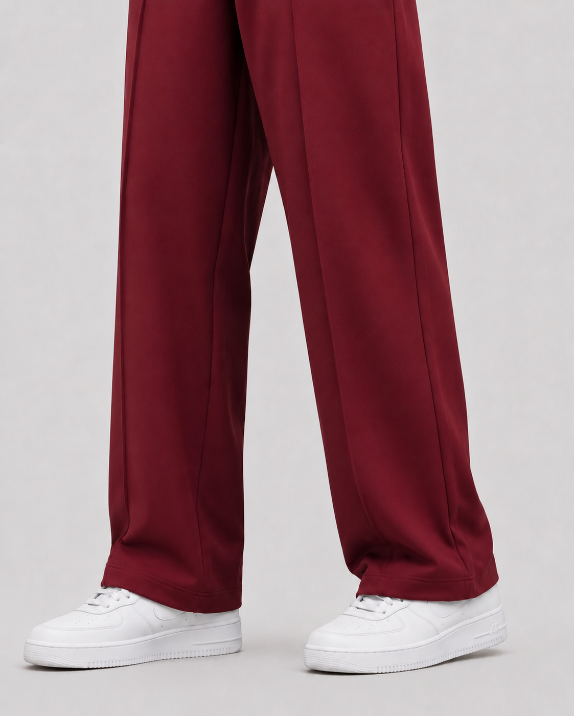 Korean fit Pleated Pant with Drawstring: Mehroon