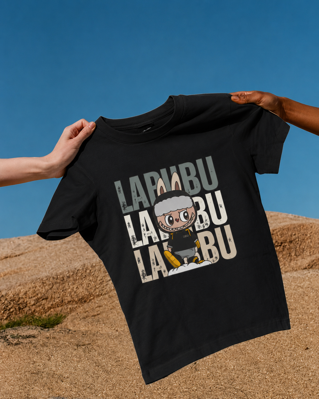 Labubu: Black Oversized T-shirt