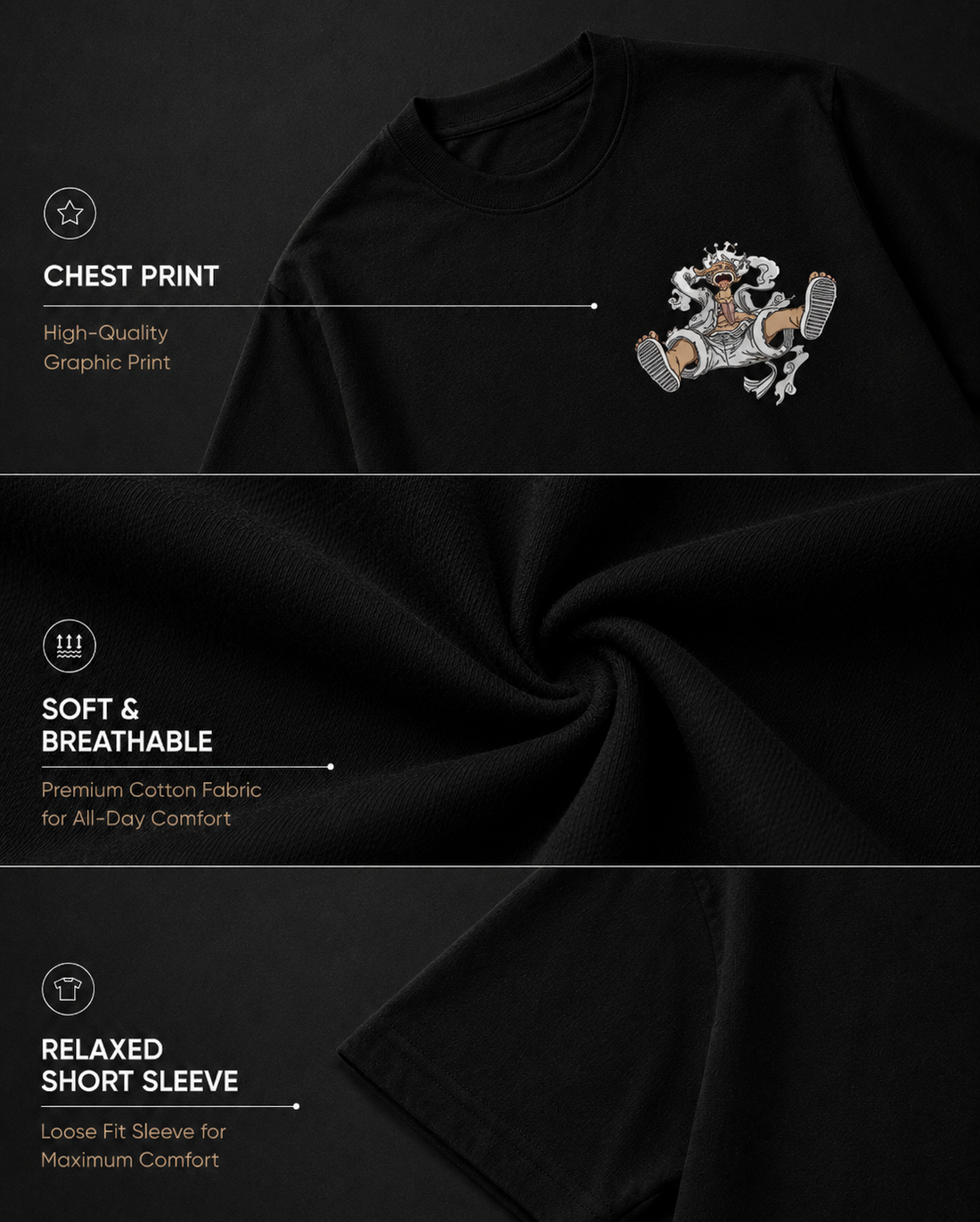 Nika Gear 5 Black Oversized T-shirt