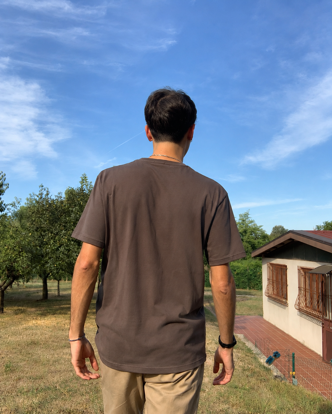 Solid Brown Oversized T-shirt
