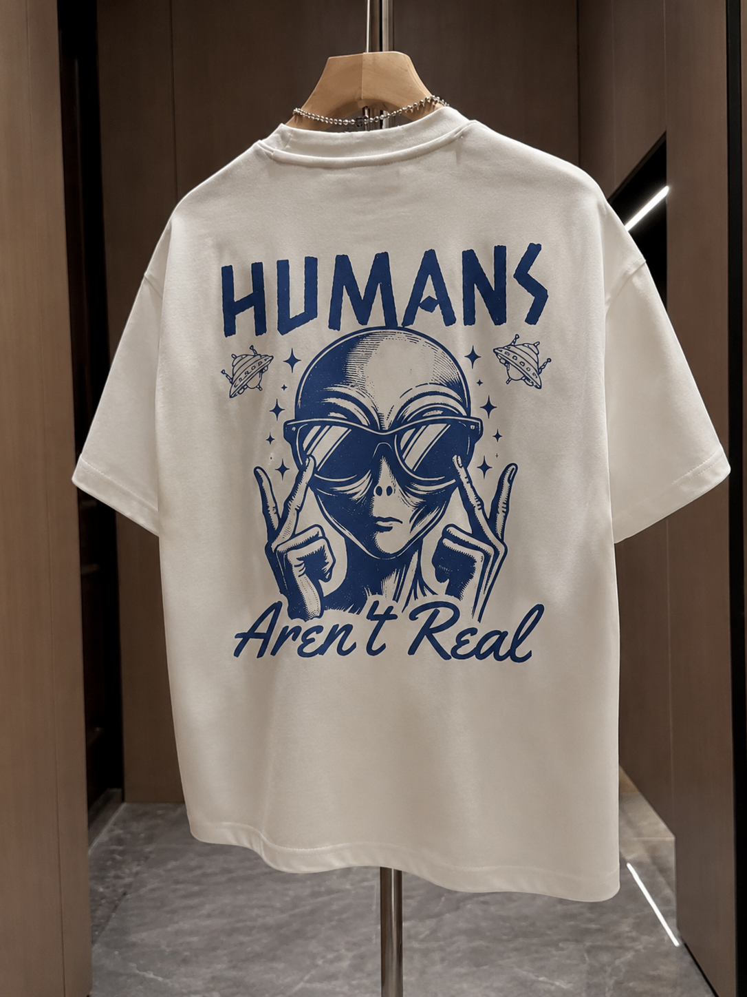Human White Oversized T-shirt