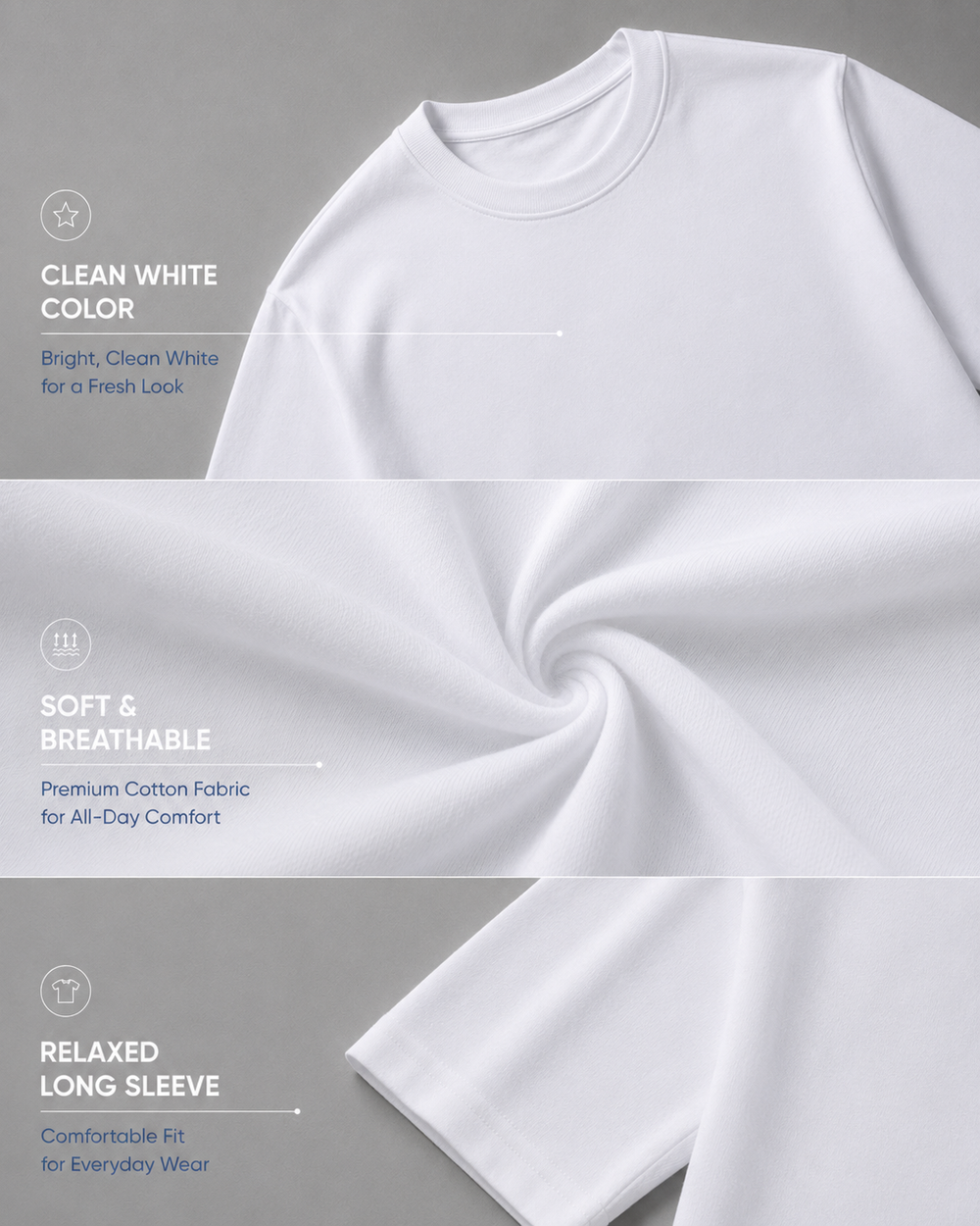 Full Sleeve T-shirt: White