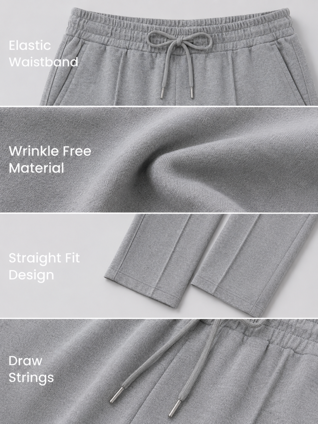 Relaxed Fit pant- With Drawstring Grey