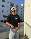 Space Ways Black Oversized T-shirt