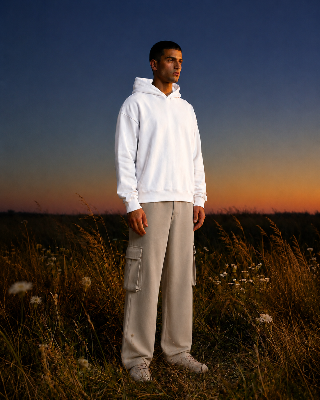 Relaxed Fit Cargo: Beige