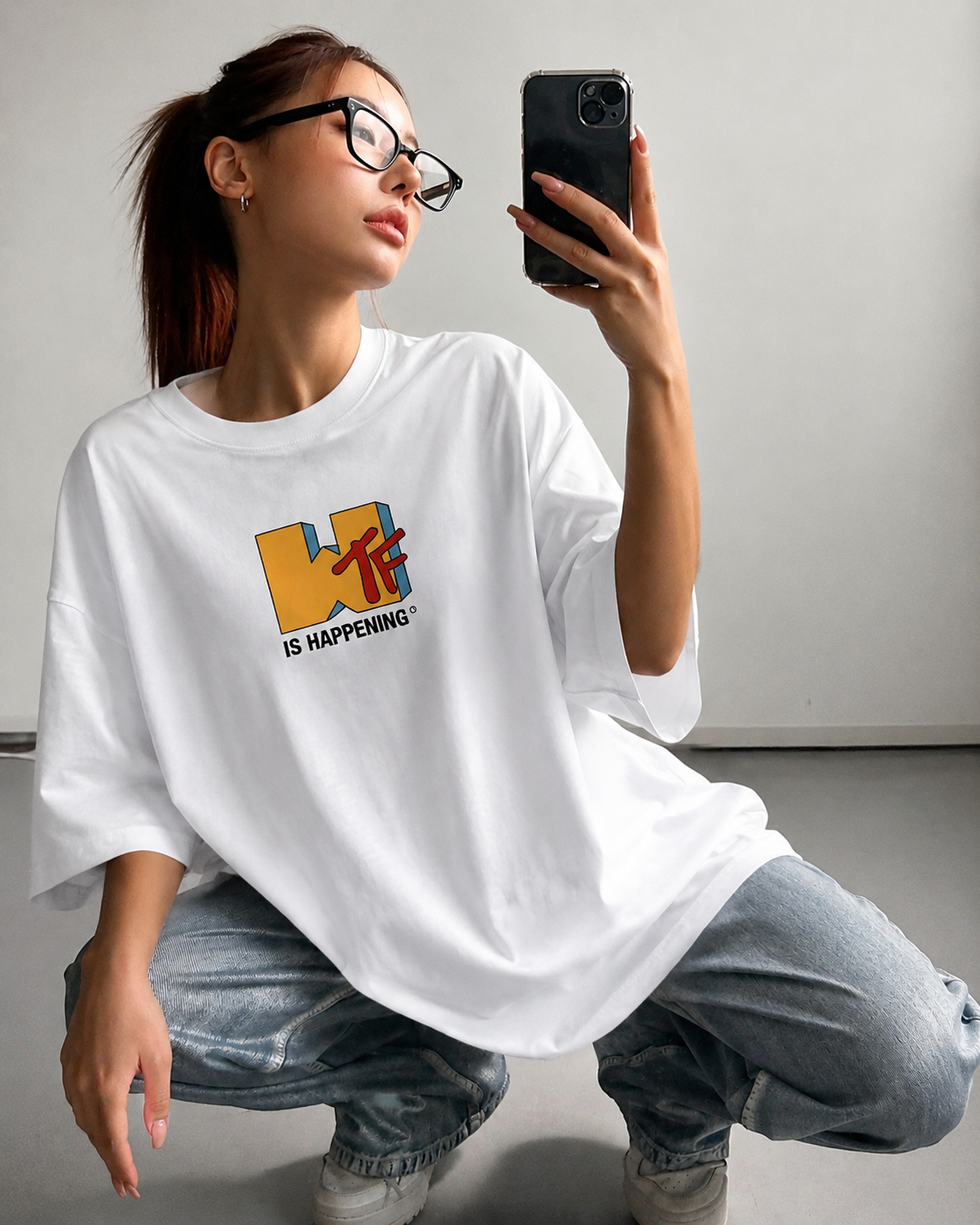 WTF white T-shirt