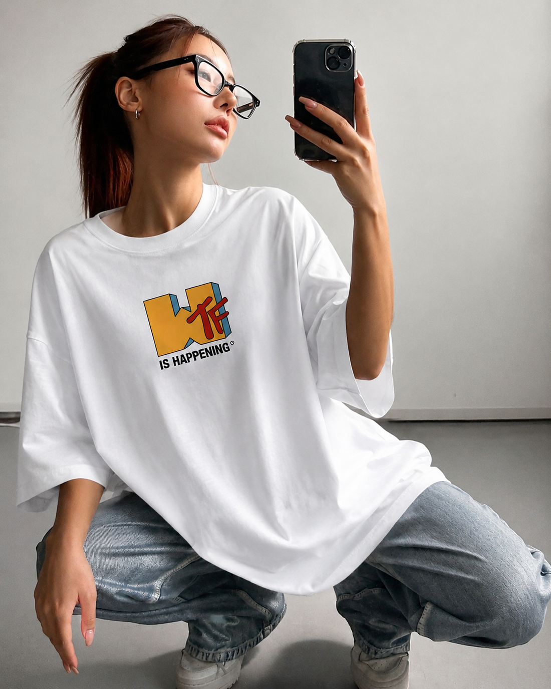 WTF white T-shirt