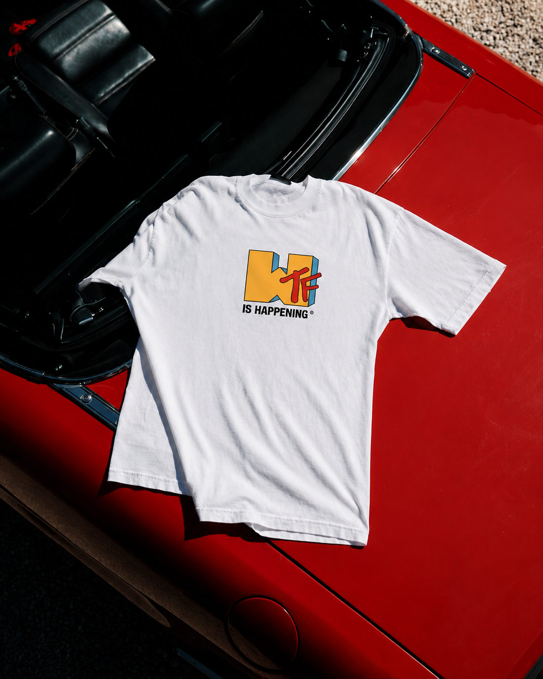 WTF white T-shirt