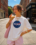 Nerd White oversized T-shirt