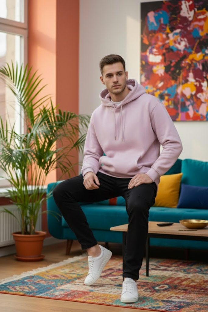 Classic Solid Hoodie: Light Lavender