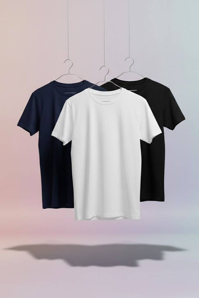 Navy, White & Black 3 Pack T-Shirts