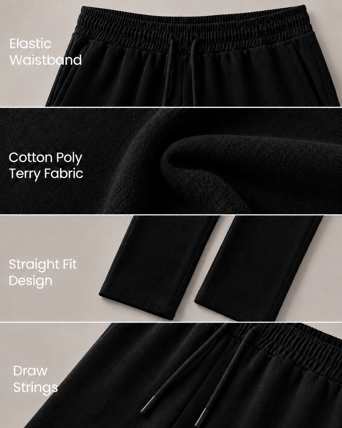 Classic Straight Fit Joggers Black
