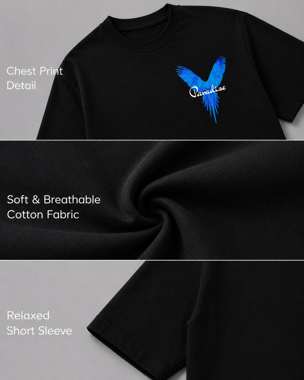 Paradise Black oversized T-shirt