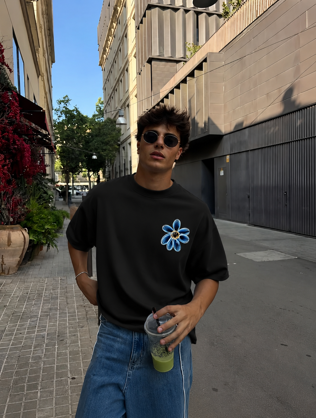 Confidence Black oversized T-shirt