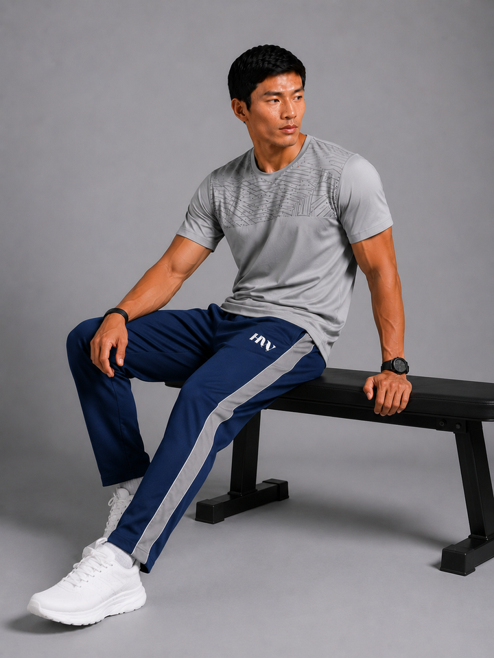 Men's Blue Active Day Out Trackpants