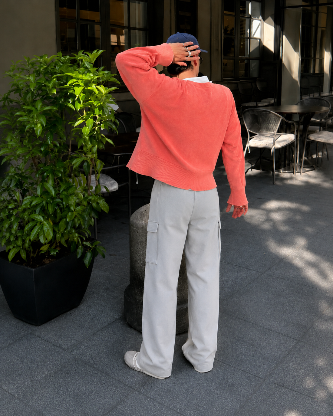 Relaxed Fit Cargo: Grey