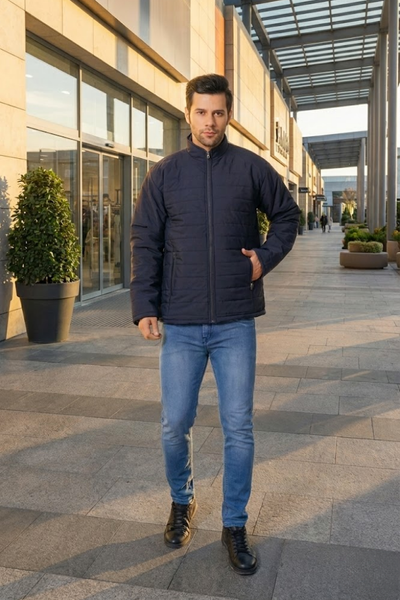 QUILT NAVY BLUE JACKET