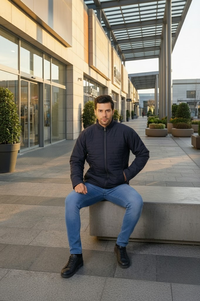 QUILT NAVY BLUE JACKET