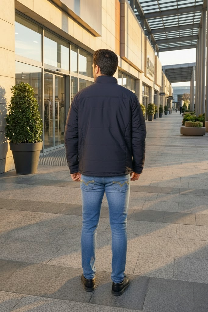 QUILT NAVY BLUE JACKET