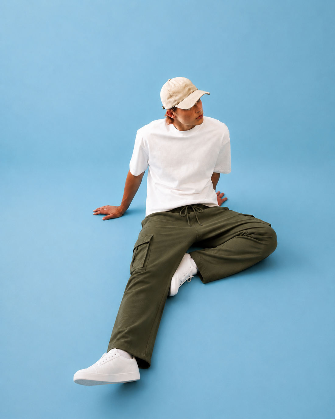 Relaxed Fit Cargo: Green