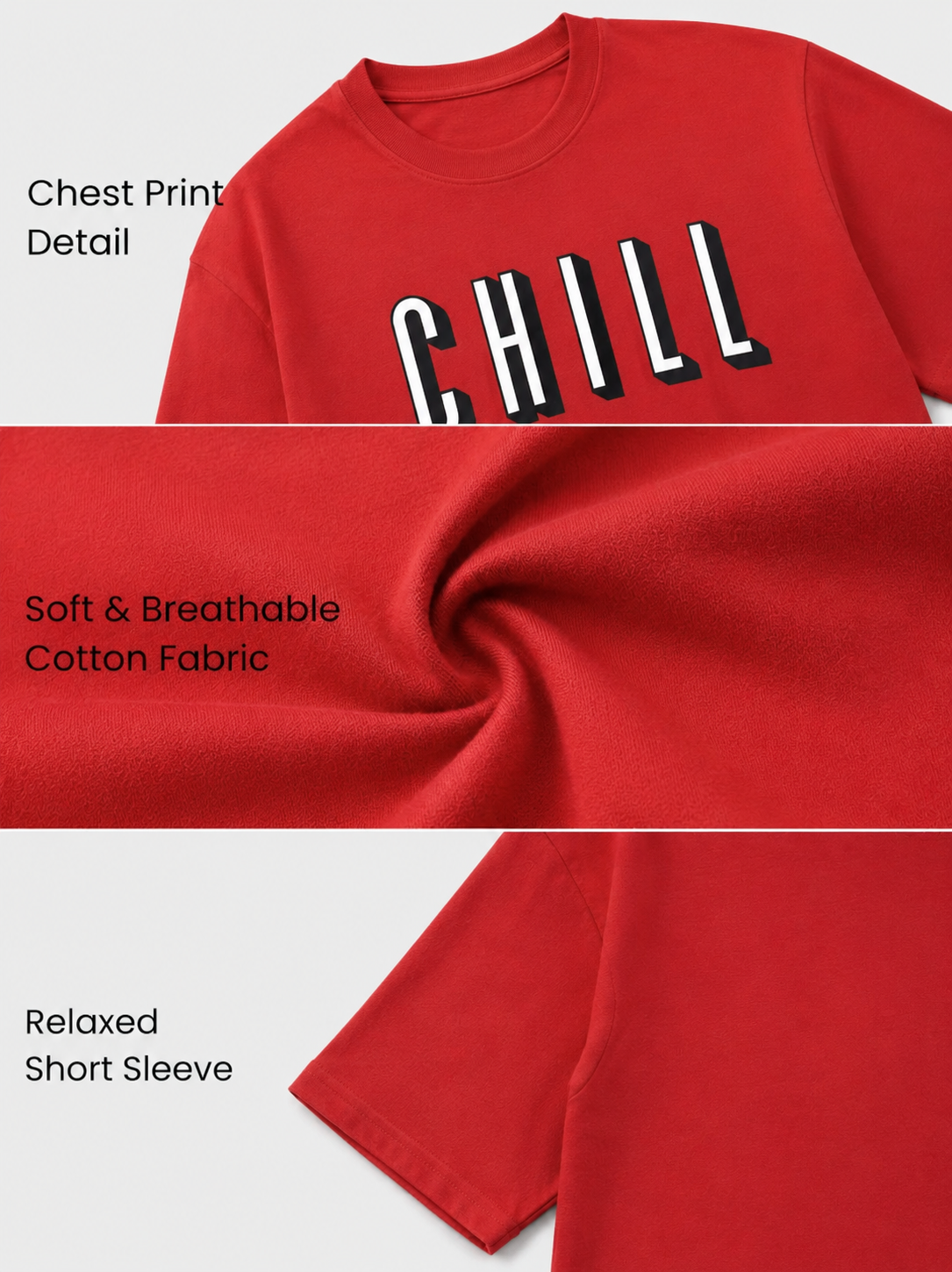 Chill Red Oversized T-shirt