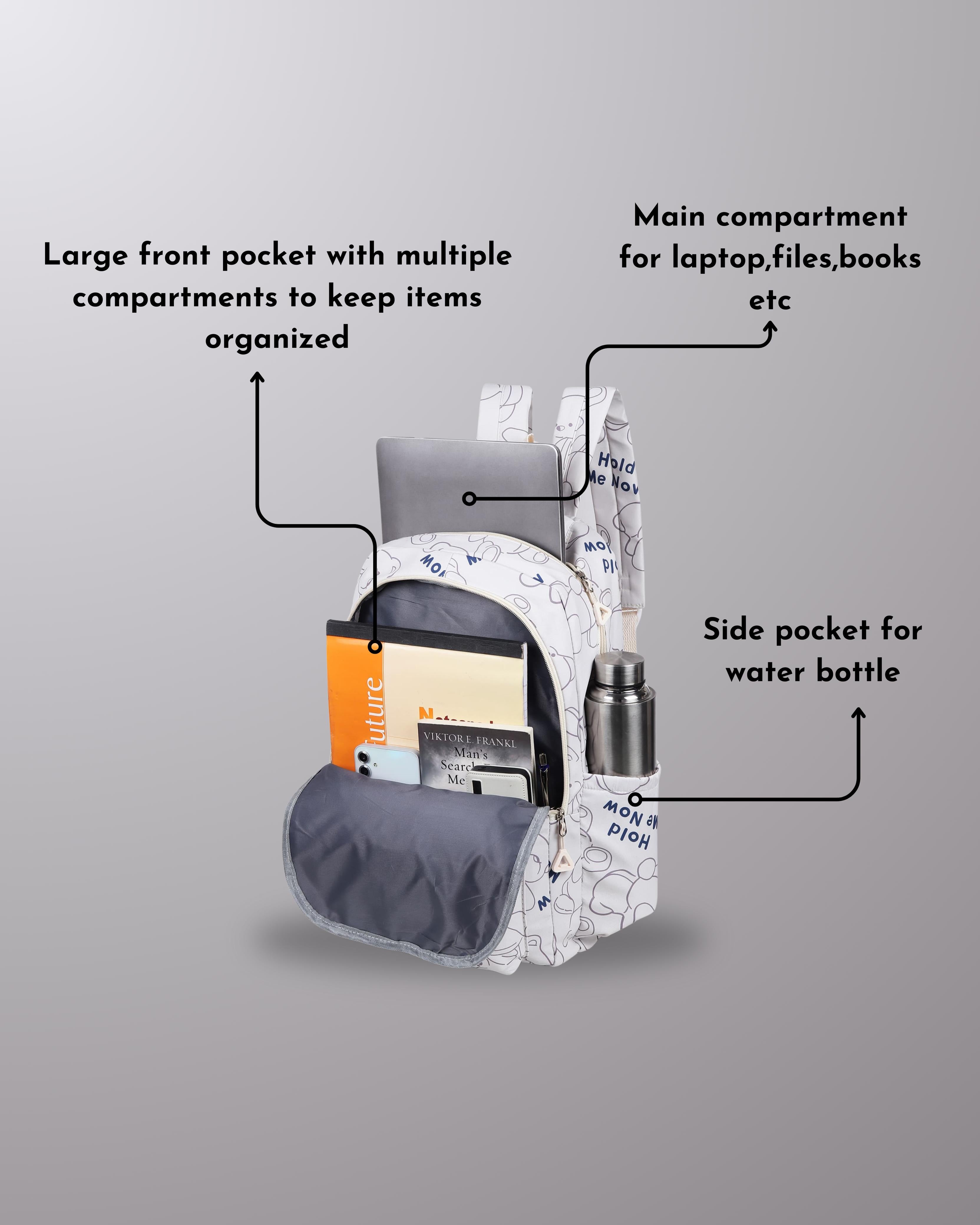 Walkbag Flamenco Printed Grey Backpack