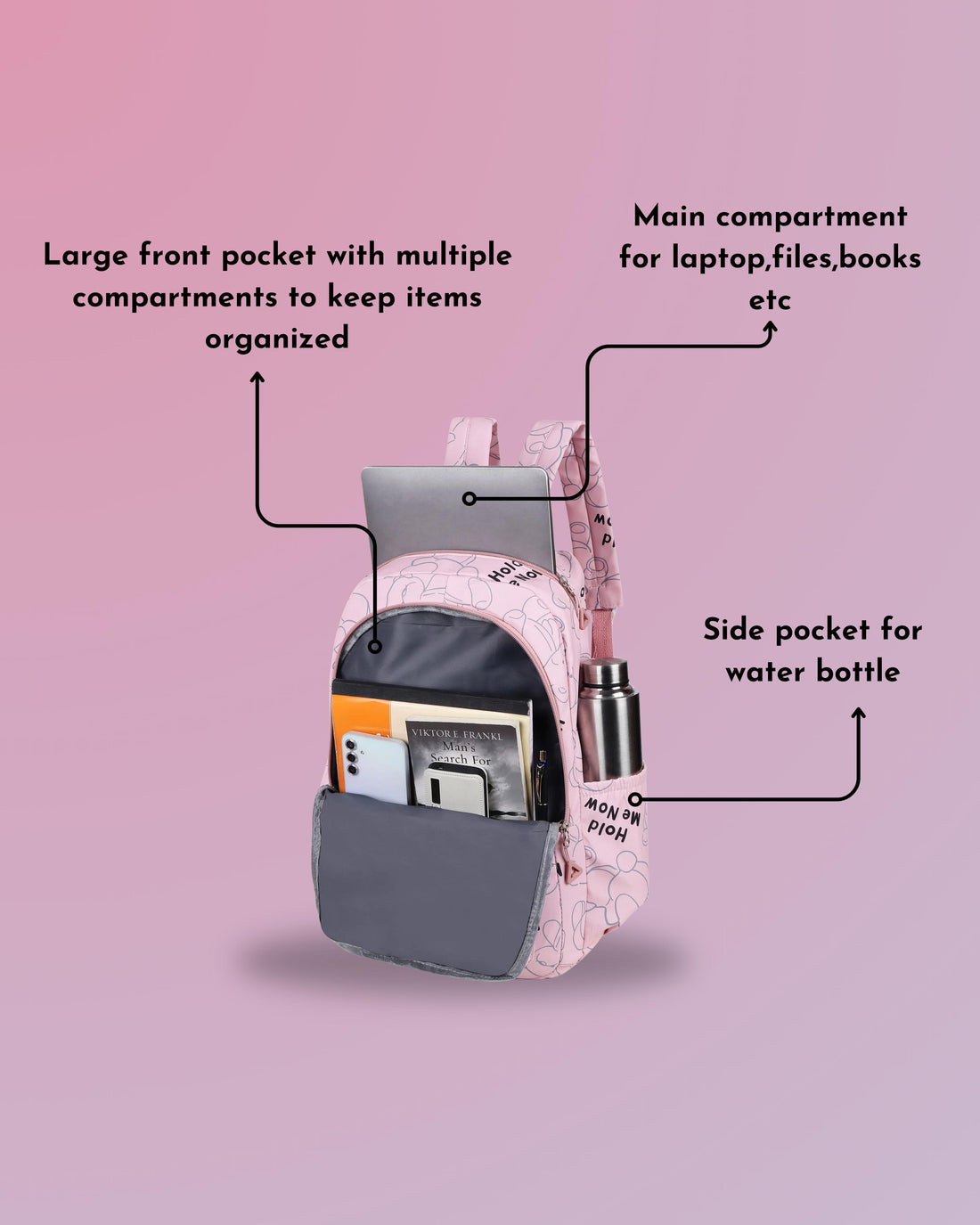 Walkbag Flamenco Printed Pink Backpack