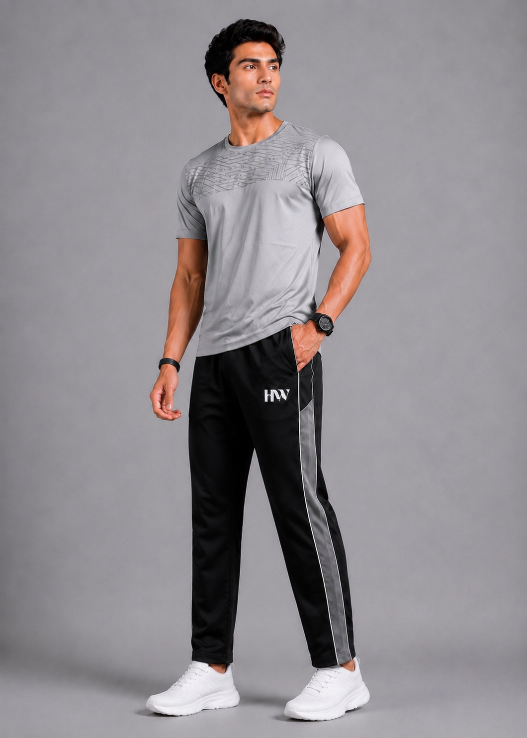 Men's Black Active Day Out Trackpants