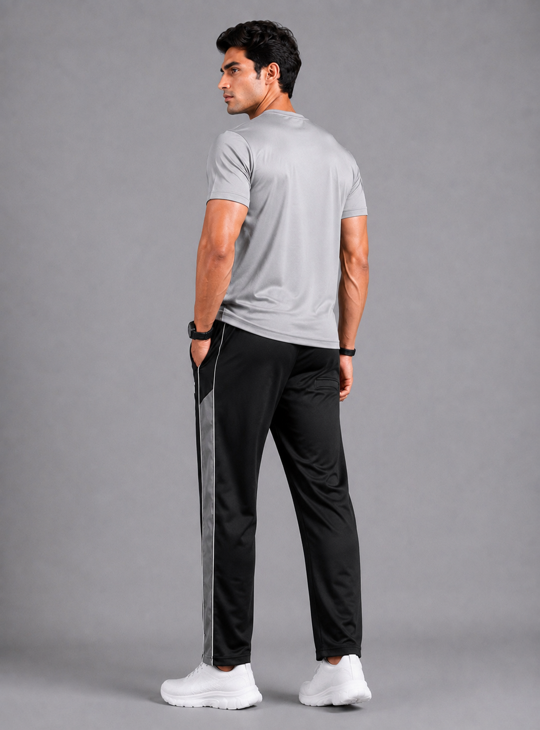 Men's Black Active Day Out Trackpants