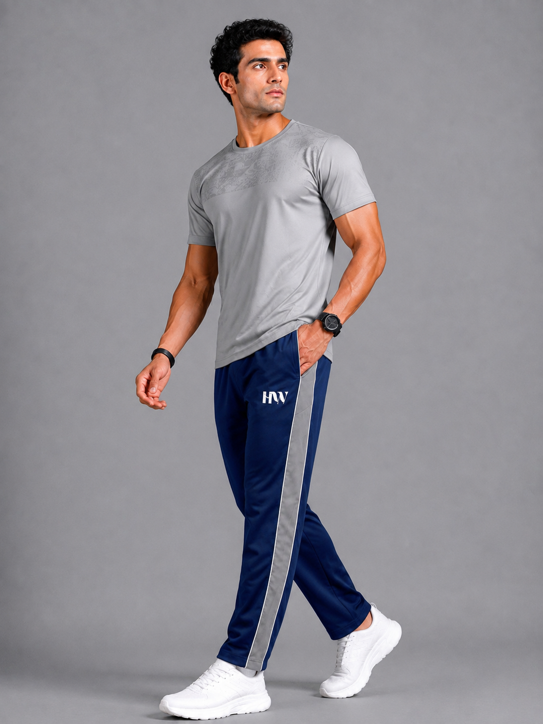 Men's Blue Active Day Out Trackpants