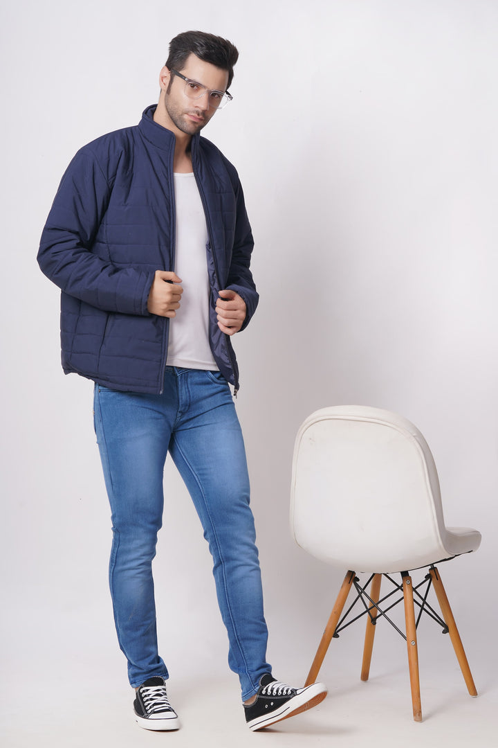 QUILT NAVY BLUE JACKET