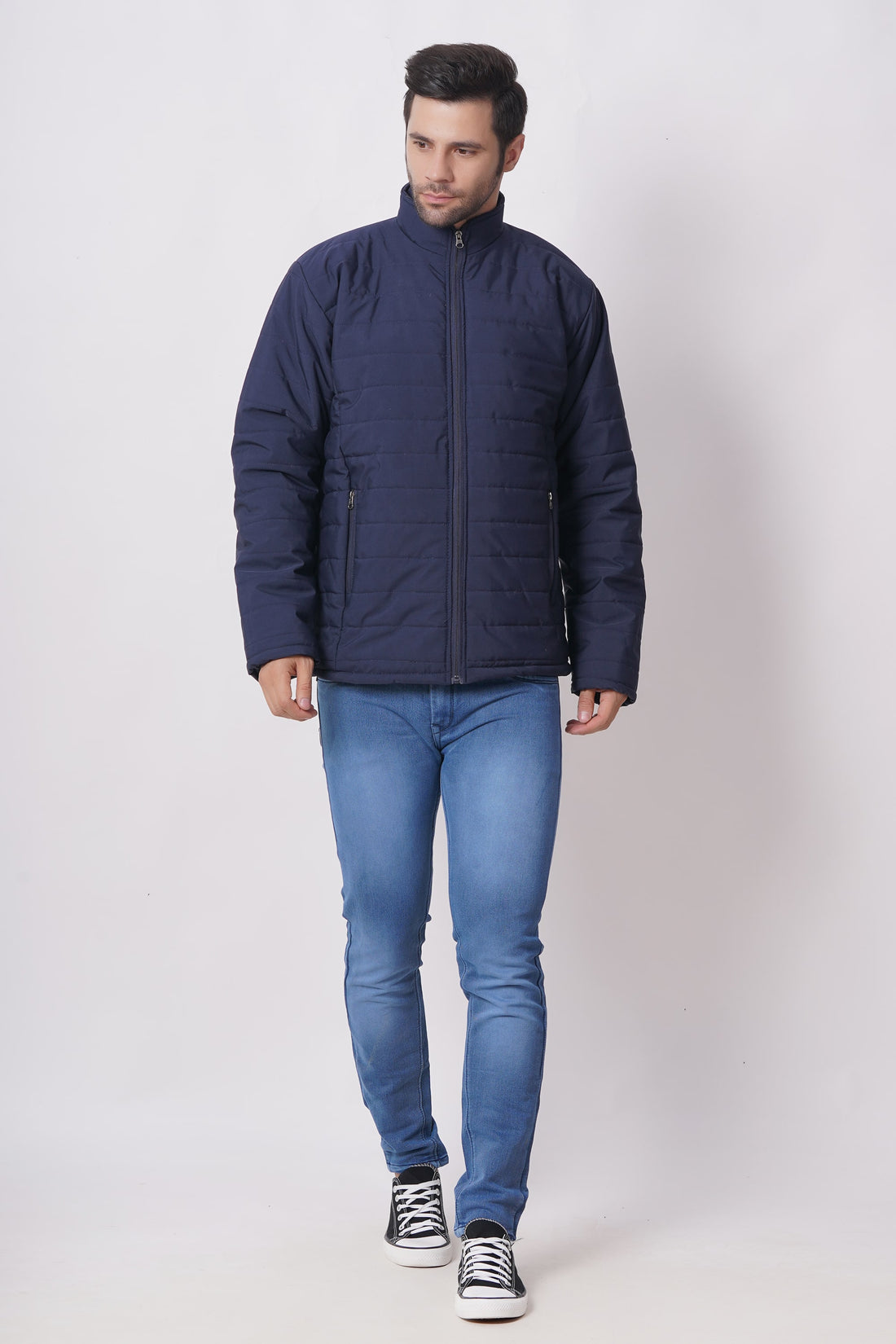 QUILT NAVY BLUE JACKET