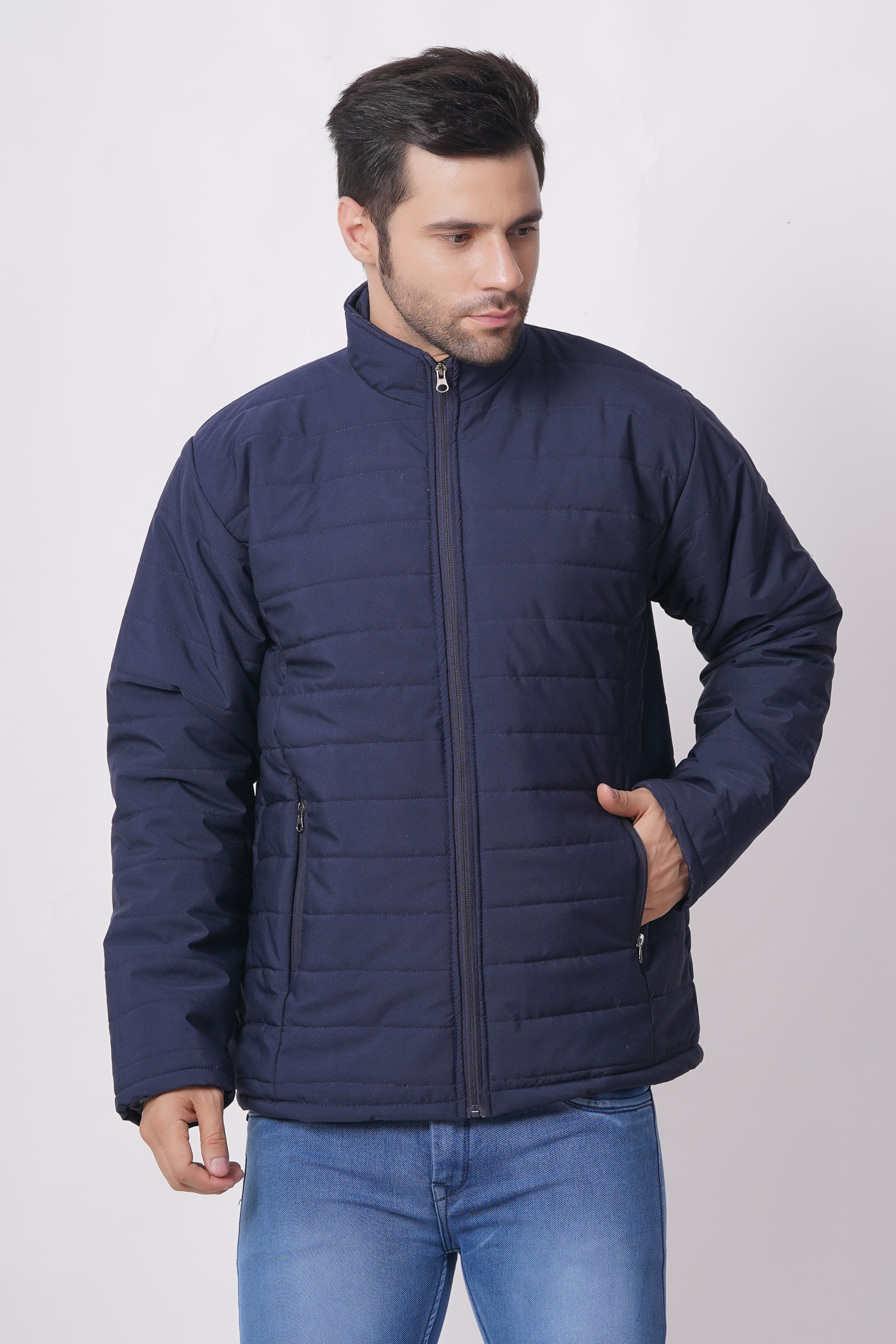 QUILT NAVY BLUE JACKET