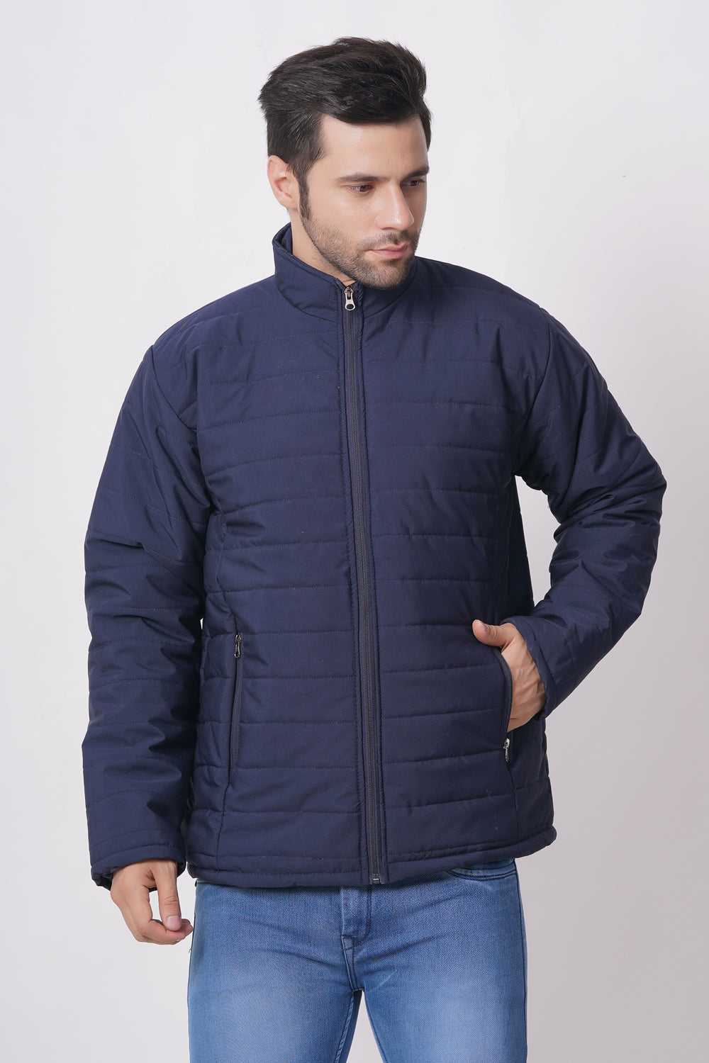 QUILT NAVY BLUE JACKET
