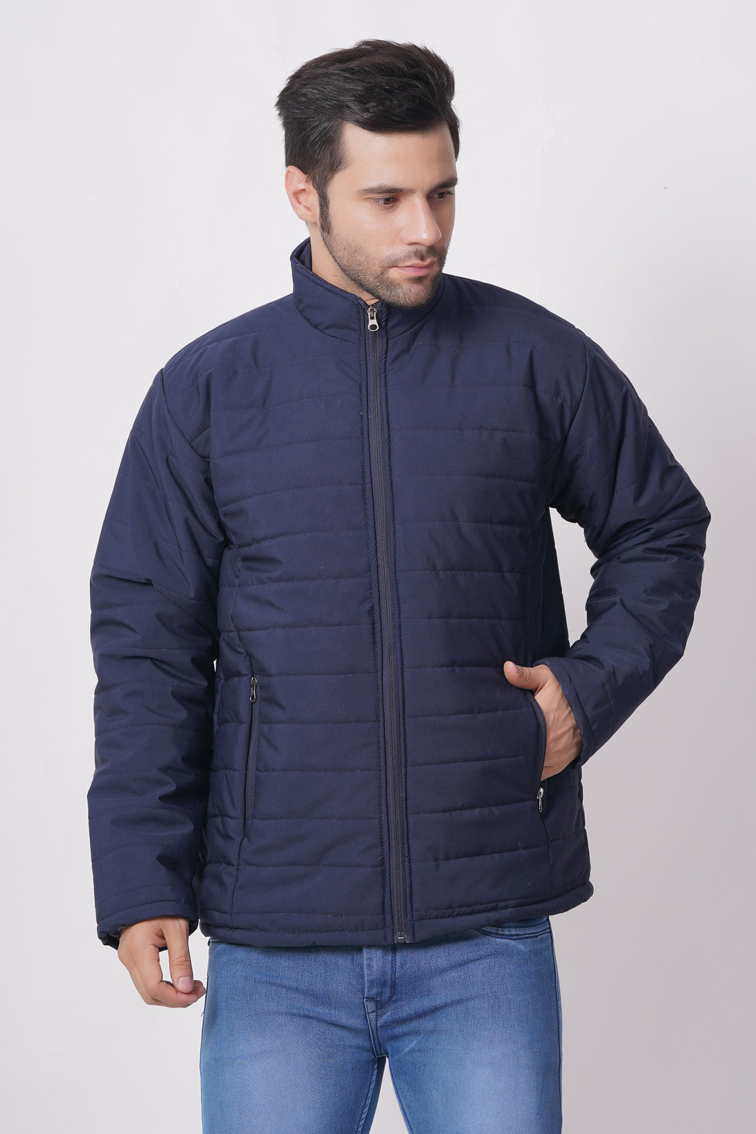 QUILT NAVY BLUE JACKET