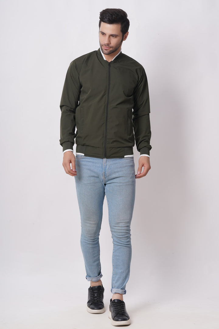 BOMBER OLIVE JACKET