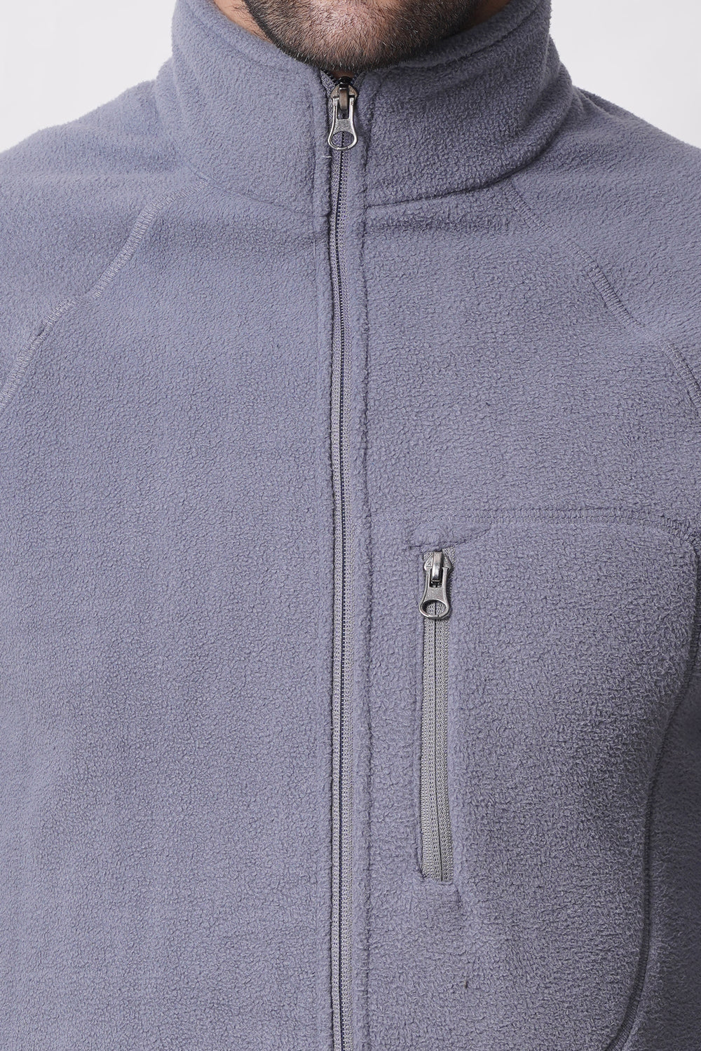 Windbuster Fleece Jacket/ Light Grey